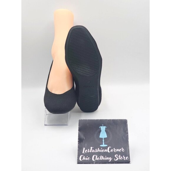 Rothy's Women's Black The Square Flats Knit Ballet Size 9 2846 - Picture 4 of 16